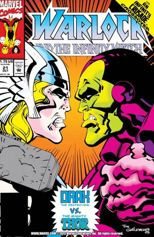 Cover WARLOCK AND THE INFINITY WATCH #21.